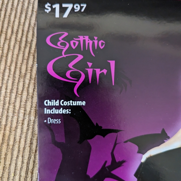 Gothic Girl Kid's Halloween Costume - Picture 4 of 5